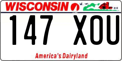 WI license plate 147XOU