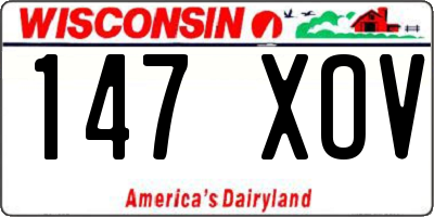 WI license plate 147XOV