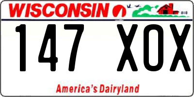 WI license plate 147XOX