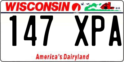 WI license plate 147XPA