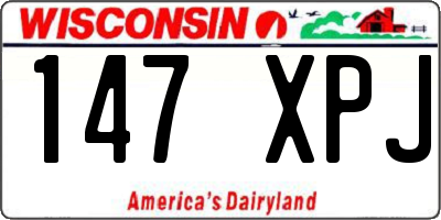 WI license plate 147XPJ