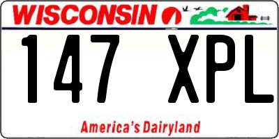 WI license plate 147XPL