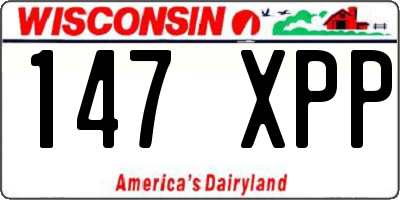WI license plate 147XPP