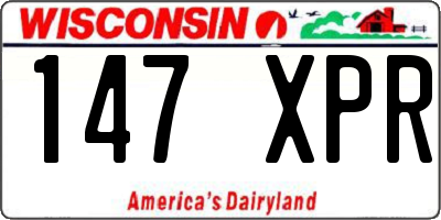 WI license plate 147XPR