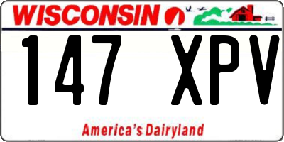 WI license plate 147XPV