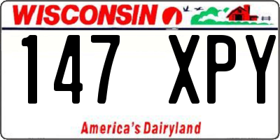 WI license plate 147XPY