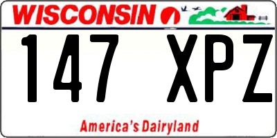 WI license plate 147XPZ