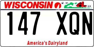 WI license plate 147XQN