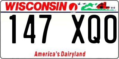 WI license plate 147XQO