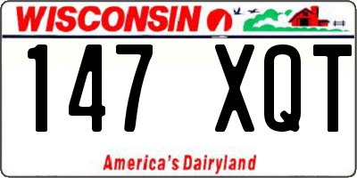 WI license plate 147XQT