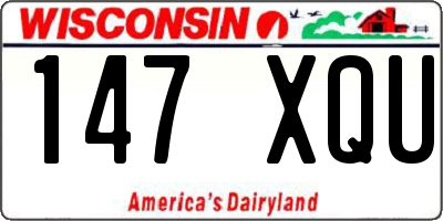 WI license plate 147XQU