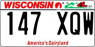 WI license plate 147XQW
