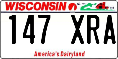 WI license plate 147XRA