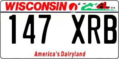 WI license plate 147XRB