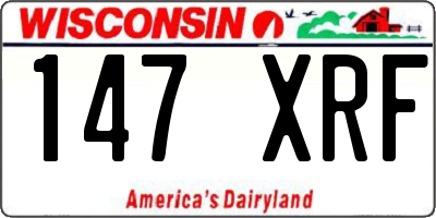 WI license plate 147XRF
