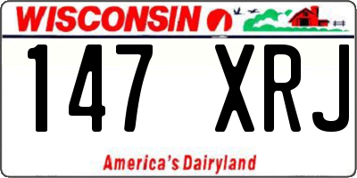 WI license plate 147XRJ