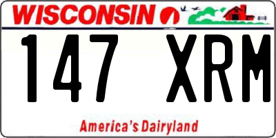 WI license plate 147XRM
