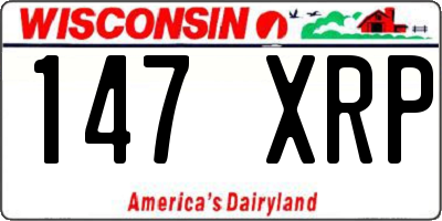 WI license plate 147XRP