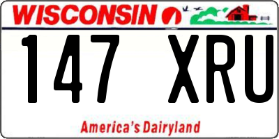 WI license plate 147XRU