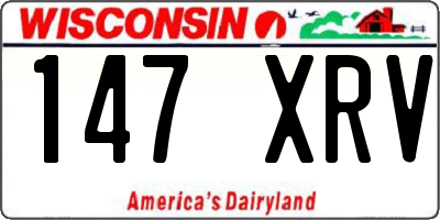 WI license plate 147XRV
