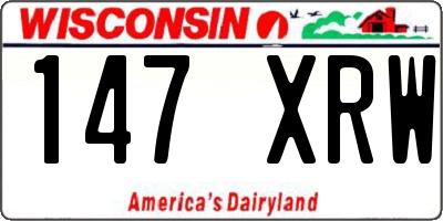 WI license plate 147XRW