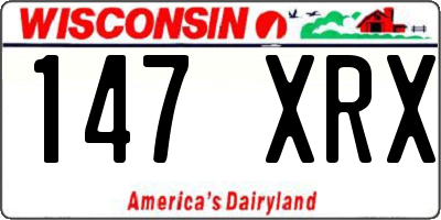 WI license plate 147XRX