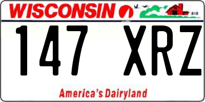 WI license plate 147XRZ