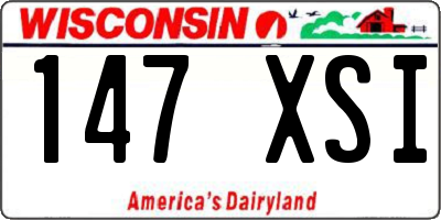 WI license plate 147XSI