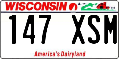 WI license plate 147XSM