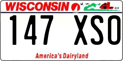 WI license plate 147XSO