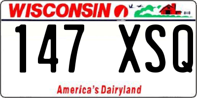 WI license plate 147XSQ