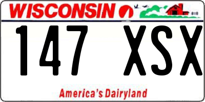 WI license plate 147XSX