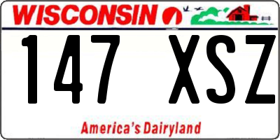 WI license plate 147XSZ