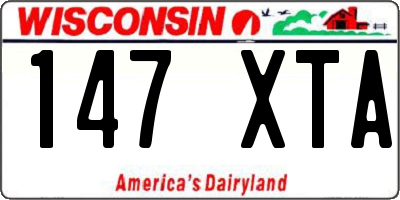 WI license plate 147XTA