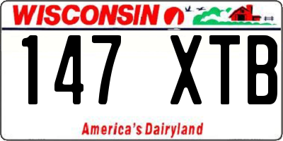 WI license plate 147XTB