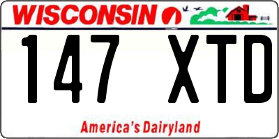 WI license plate 147XTD