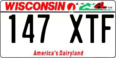 WI license plate 147XTF