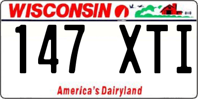 WI license plate 147XTI
