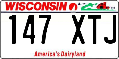 WI license plate 147XTJ