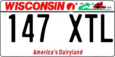 WI license plate 147XTL