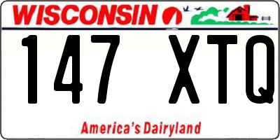 WI license plate 147XTQ