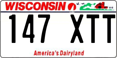 WI license plate 147XTT