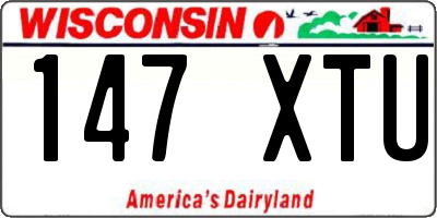 WI license plate 147XTU