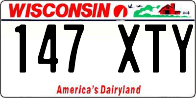 WI license plate 147XTY