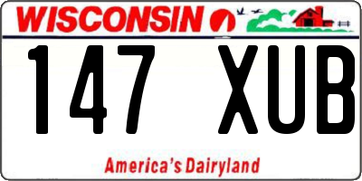 WI license plate 147XUB