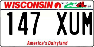 WI license plate 147XUM