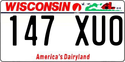 WI license plate 147XUO