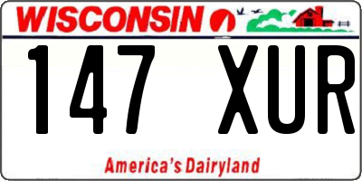 WI license plate 147XUR