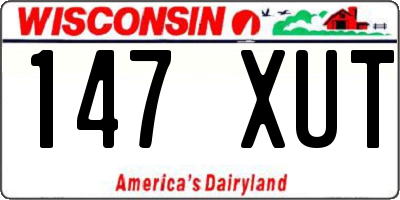 WI license plate 147XUT