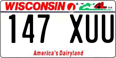 WI license plate 147XUU